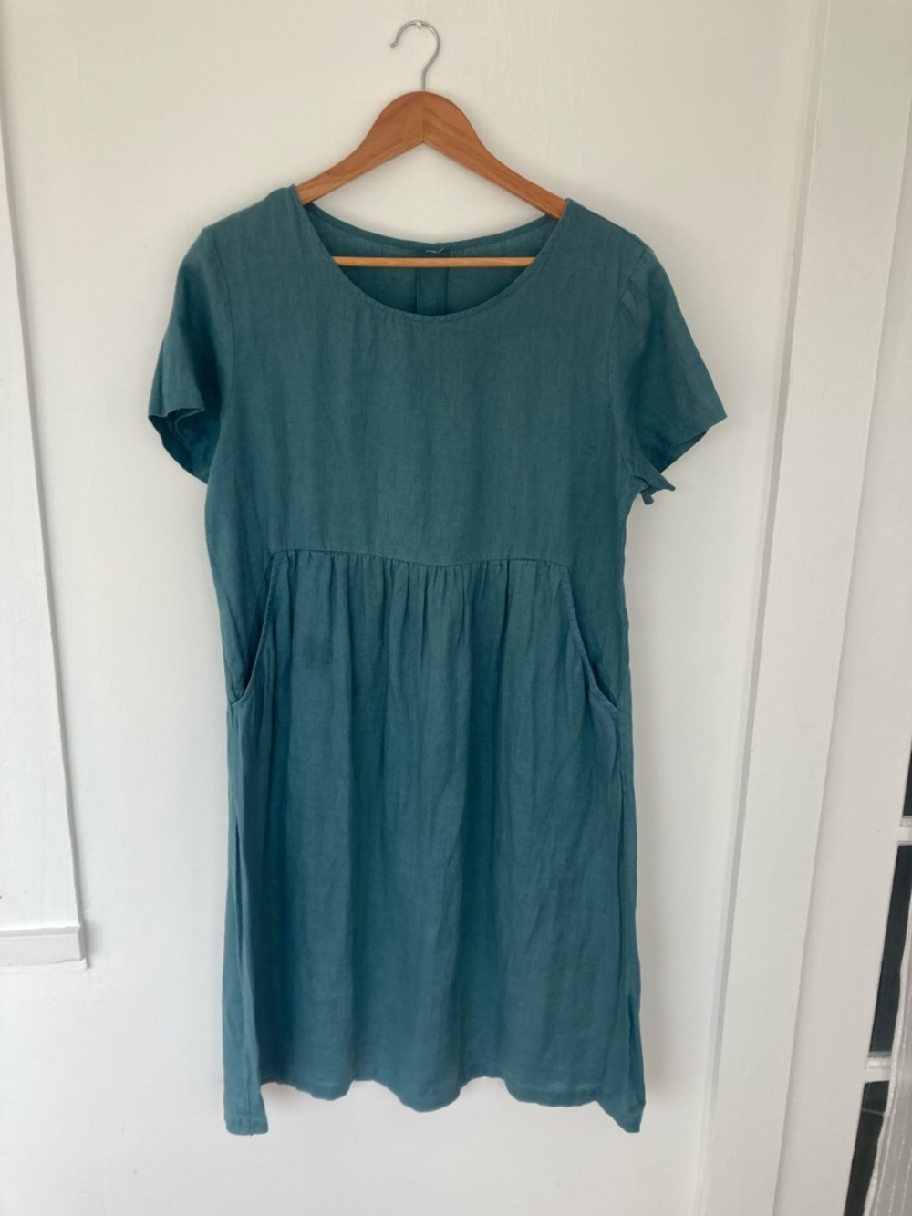 Sea Green Linen Dress